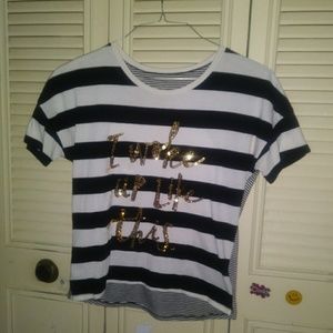 ⭐ 3 for $10 I woke up like this striped shirt